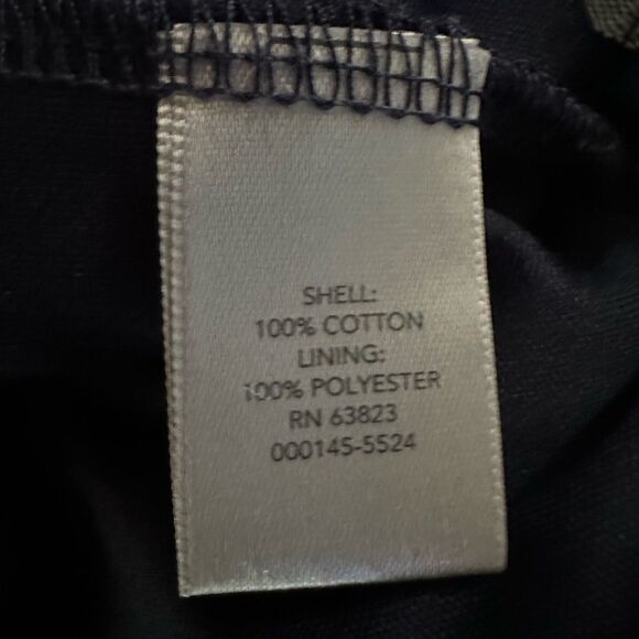 Christopher & Banks Skort Sz 12 Blue Stripe Back Elastic Waist button/zipper - Picture 4 of 8